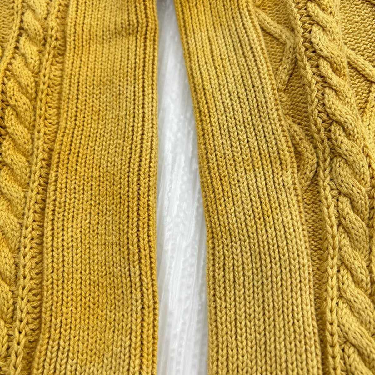 ニット コットンケーブルニット YEL イエロー