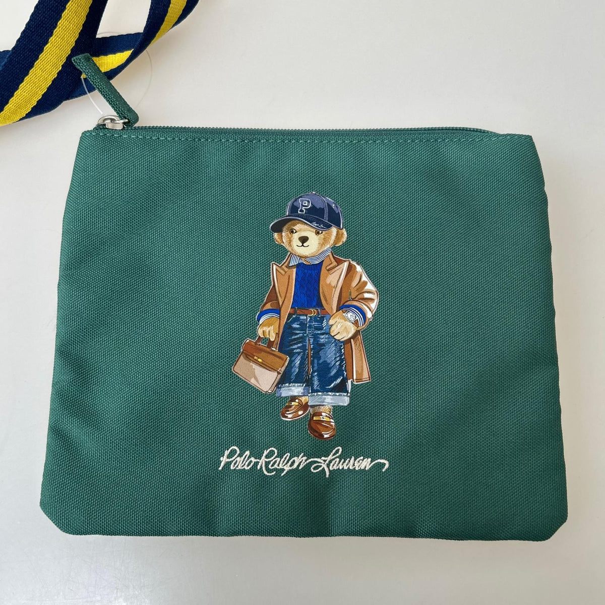 ハンドバッグ POLO RALPH LAUREN ポロベア ポーチ付 ハンドバッグ グリーン