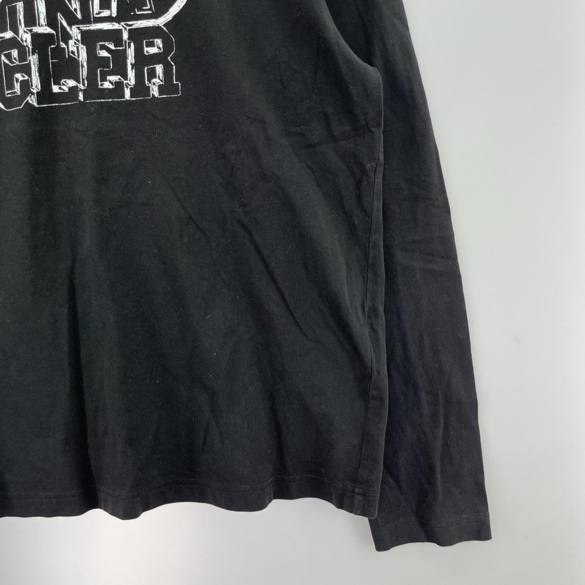 長袖Tシャツ 24AW ロゴプリント(M)ブラック S ブラック