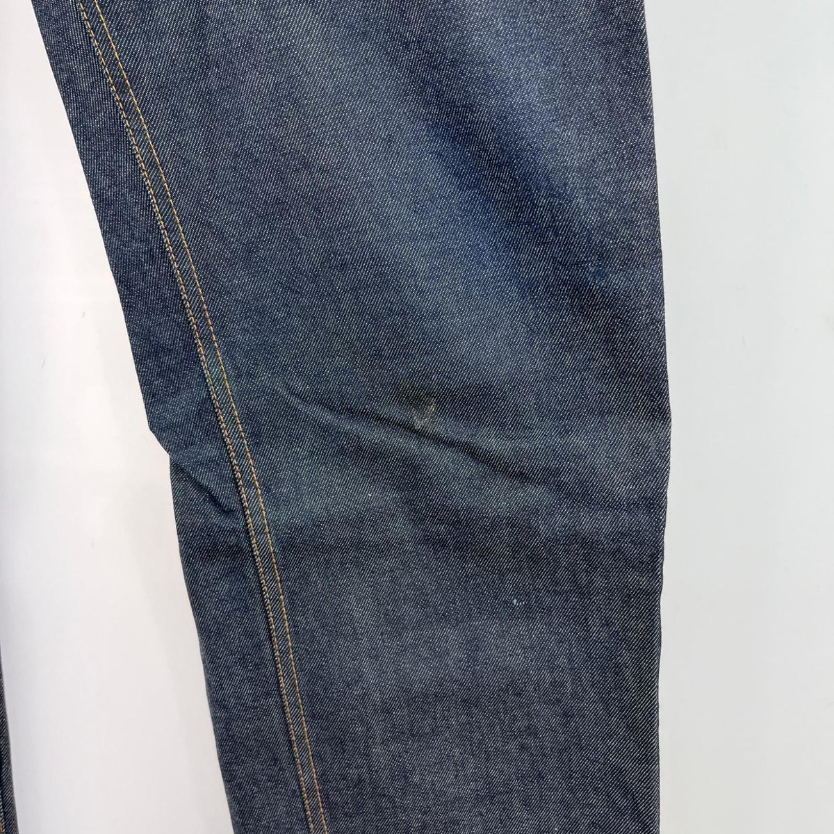 パンツ 2010 HOMME フェイクレザー切替 インディゴ M ネイビー