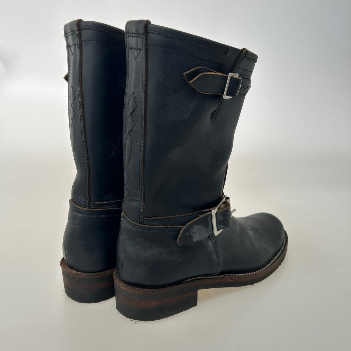ブーツ LEATHER ENGINEER BOOTS ブラック