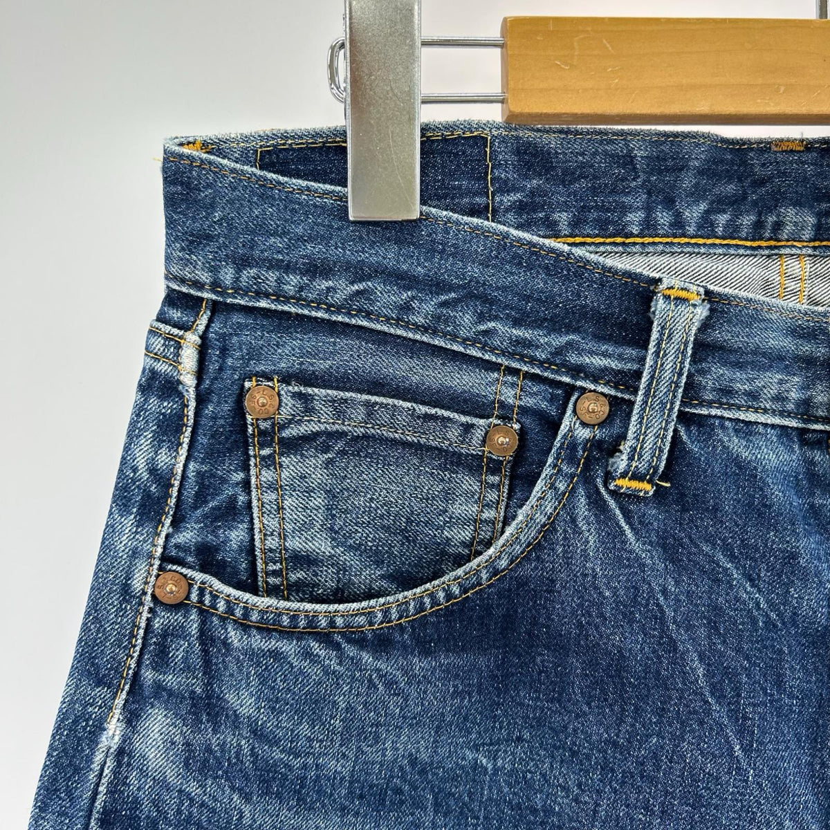 デニムパンツ 90s Levi's バレンシア工場製 501XX デニムパンツ W 34L36 34 ブルー