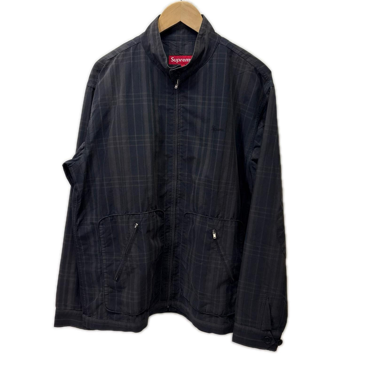 ジャケット CHECK HARRINGTON JACKET (L) L ブラック