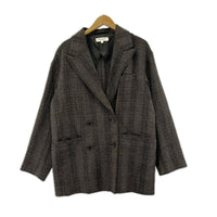 テーラードジャケット BEAUTY&YOUTH UNITED ARROWS ヘリンボーン チェック ウール混ルーズジャケット S S ブラック