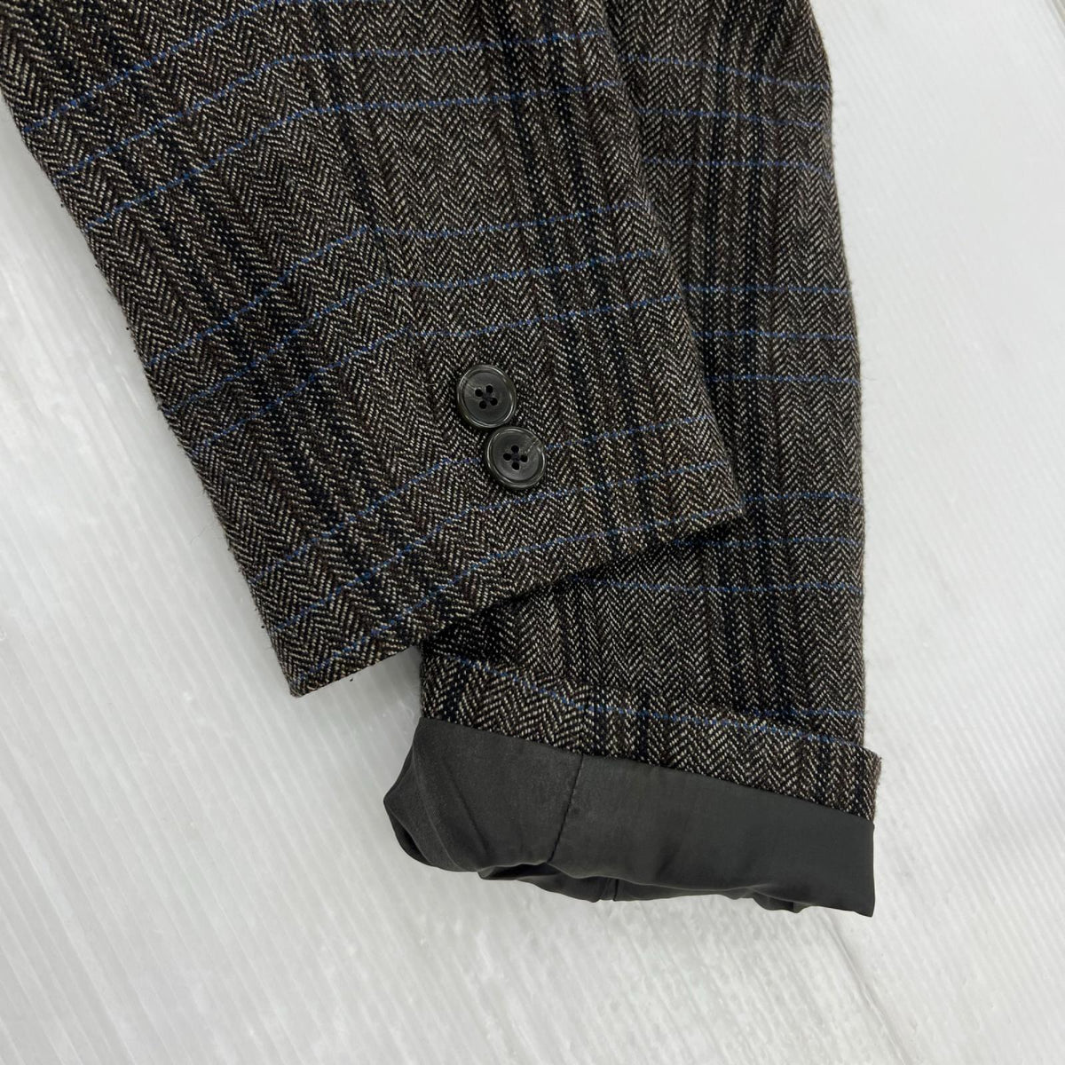テーラードジャケット BEAUTY&YOUTH UNITED ARROWS ヘリンボーン チェック ウール混ルーズジャケット S S ブラック