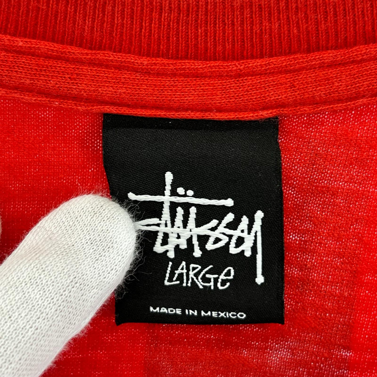 半袖Tシャツ WORLD TOUR TEE ストライプ 赤紺 (L) L