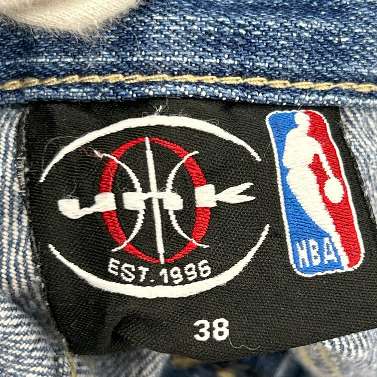 デニムパンツ UNK NBA LOGO オーバーデニム 38 38 ブルー