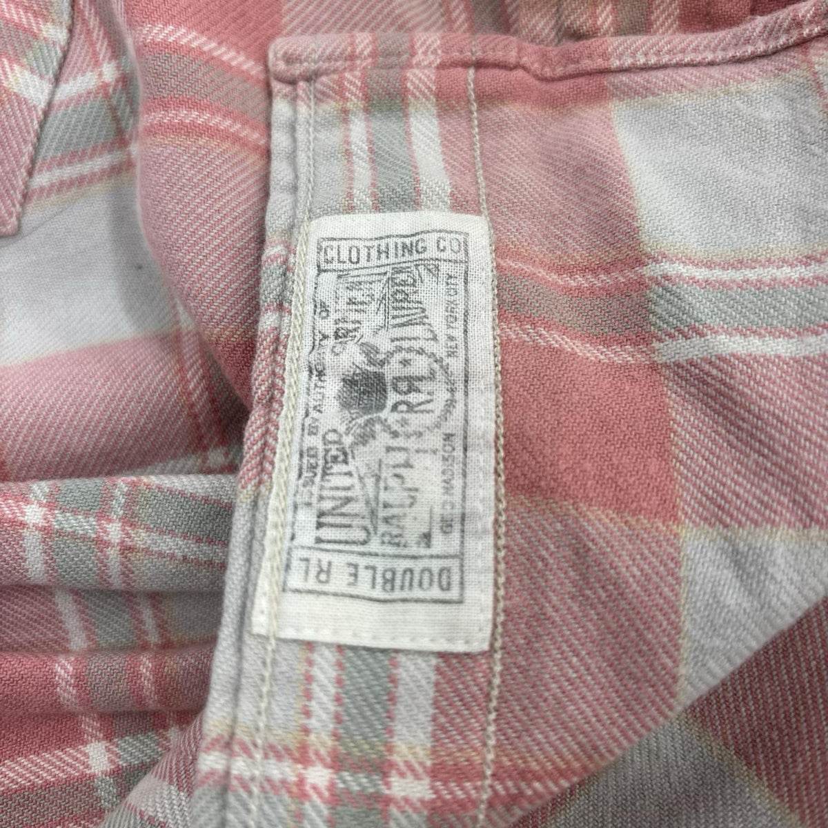 長袖シャツ ウエスタンシャツ チェック ピンクベース (XS) ピンク