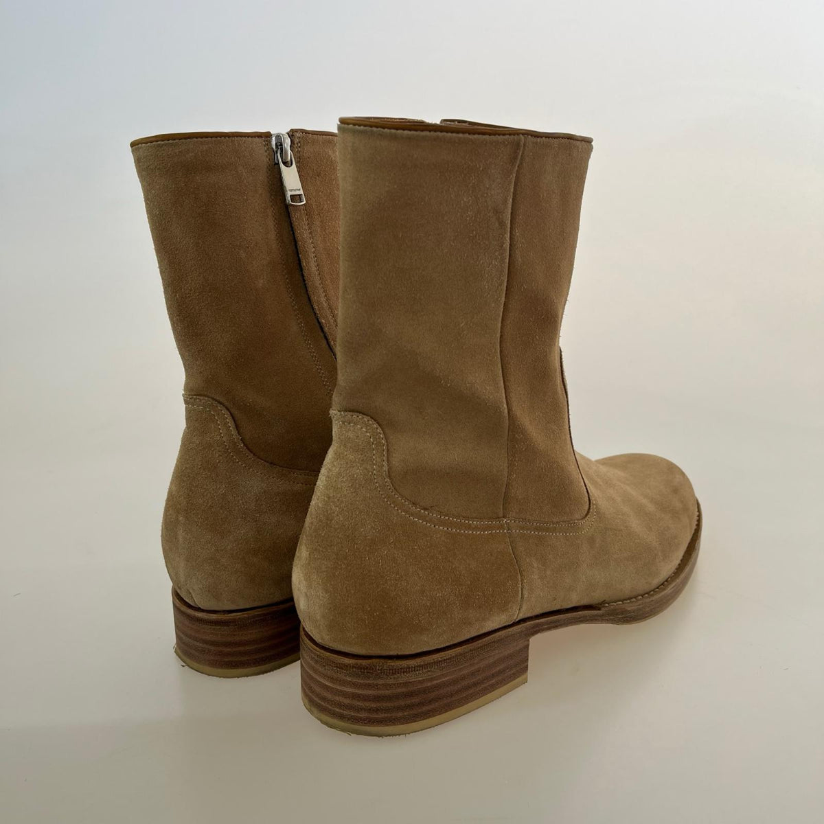 ブーツ RANCHER ZIP UP BOOTS COW LEATHER ブラウン