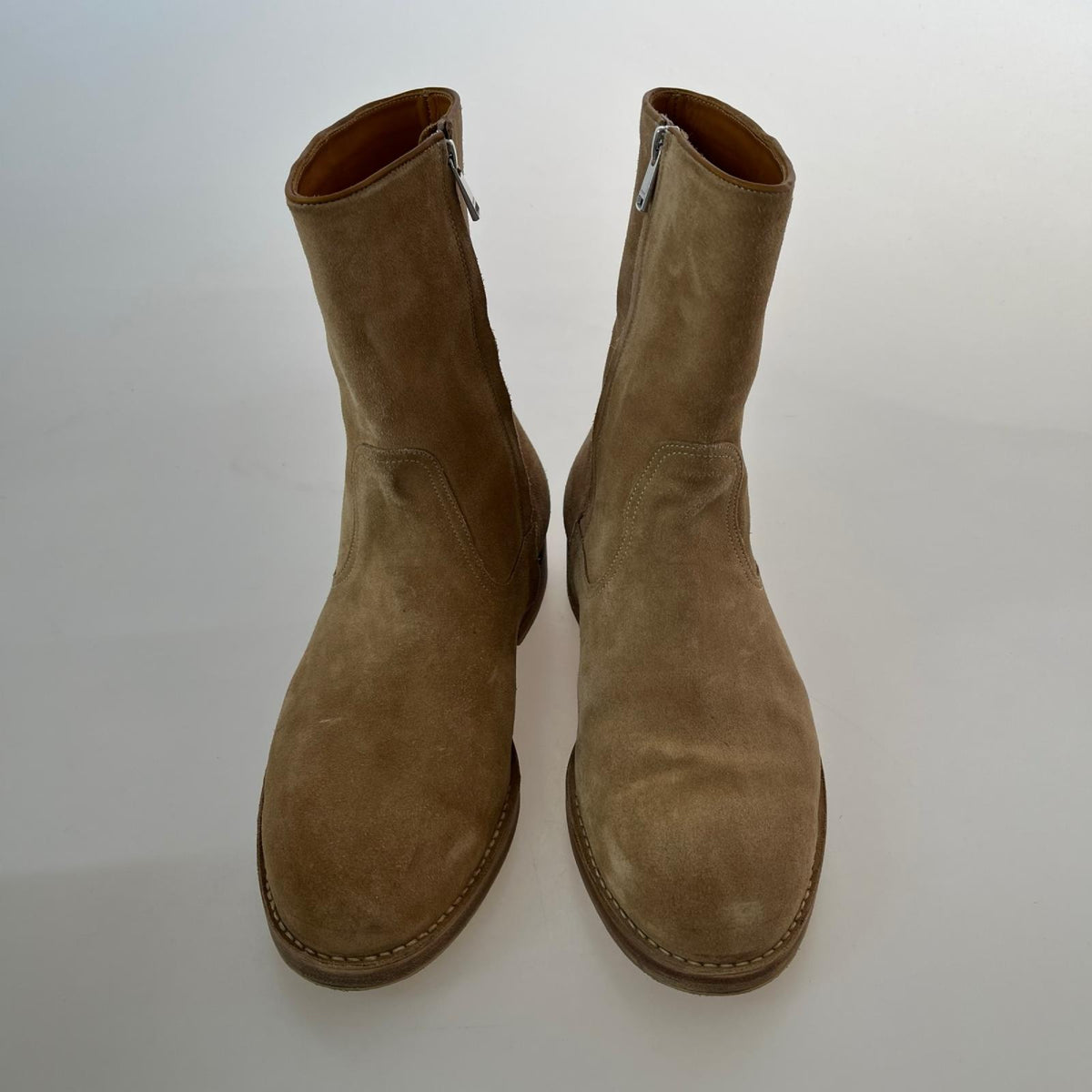 ブーツ RANCHER ZIP UP BOOTS COW LEATHER ブラウン