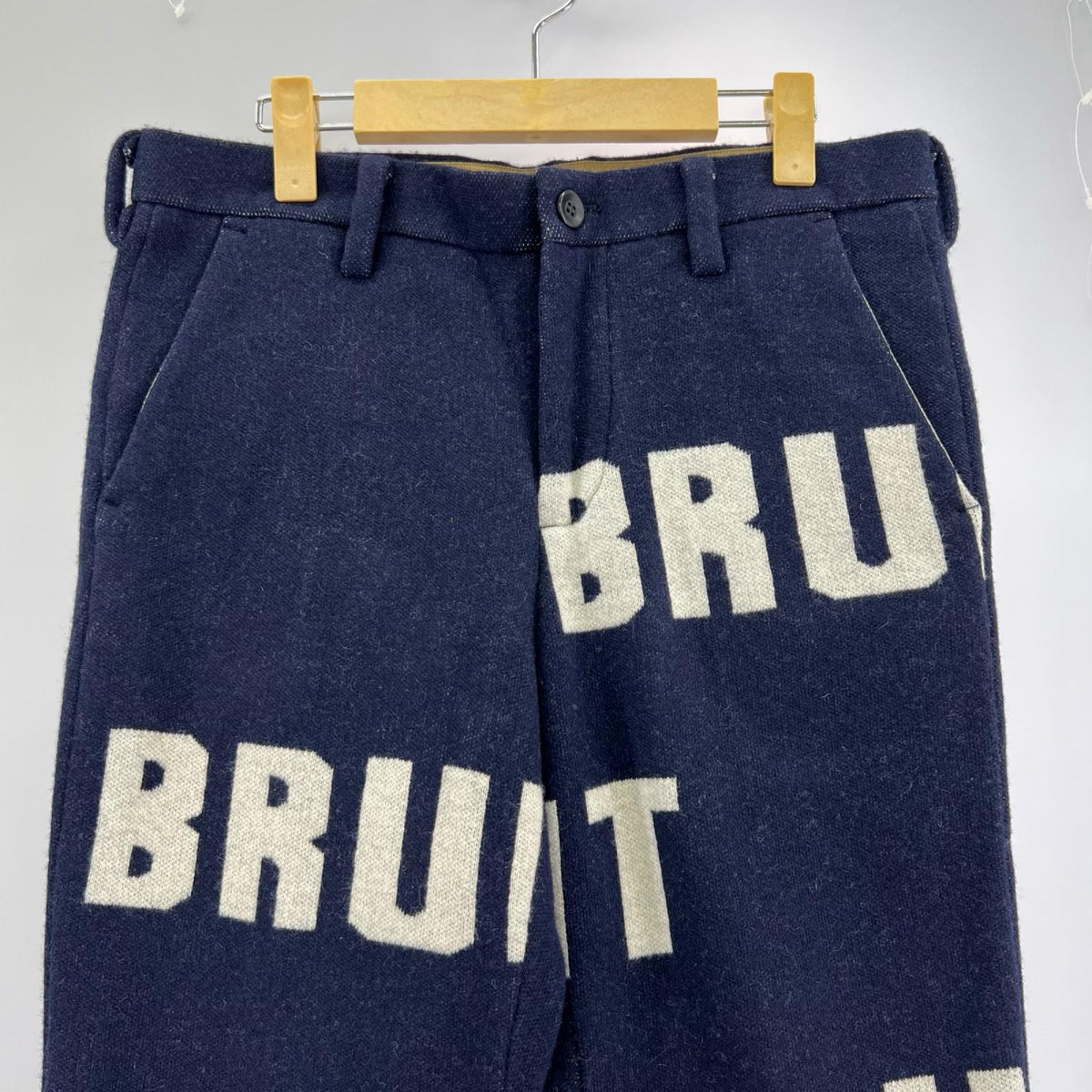 パンツ UNDERCOVER 13AW ジャガードウールパンツ 2 紺 2 ネイビー