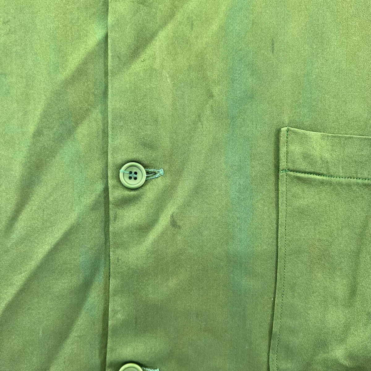 長袖シャツ 90~00s Y’s for men 金タグ キュプラシャツ 緑 グリーン
