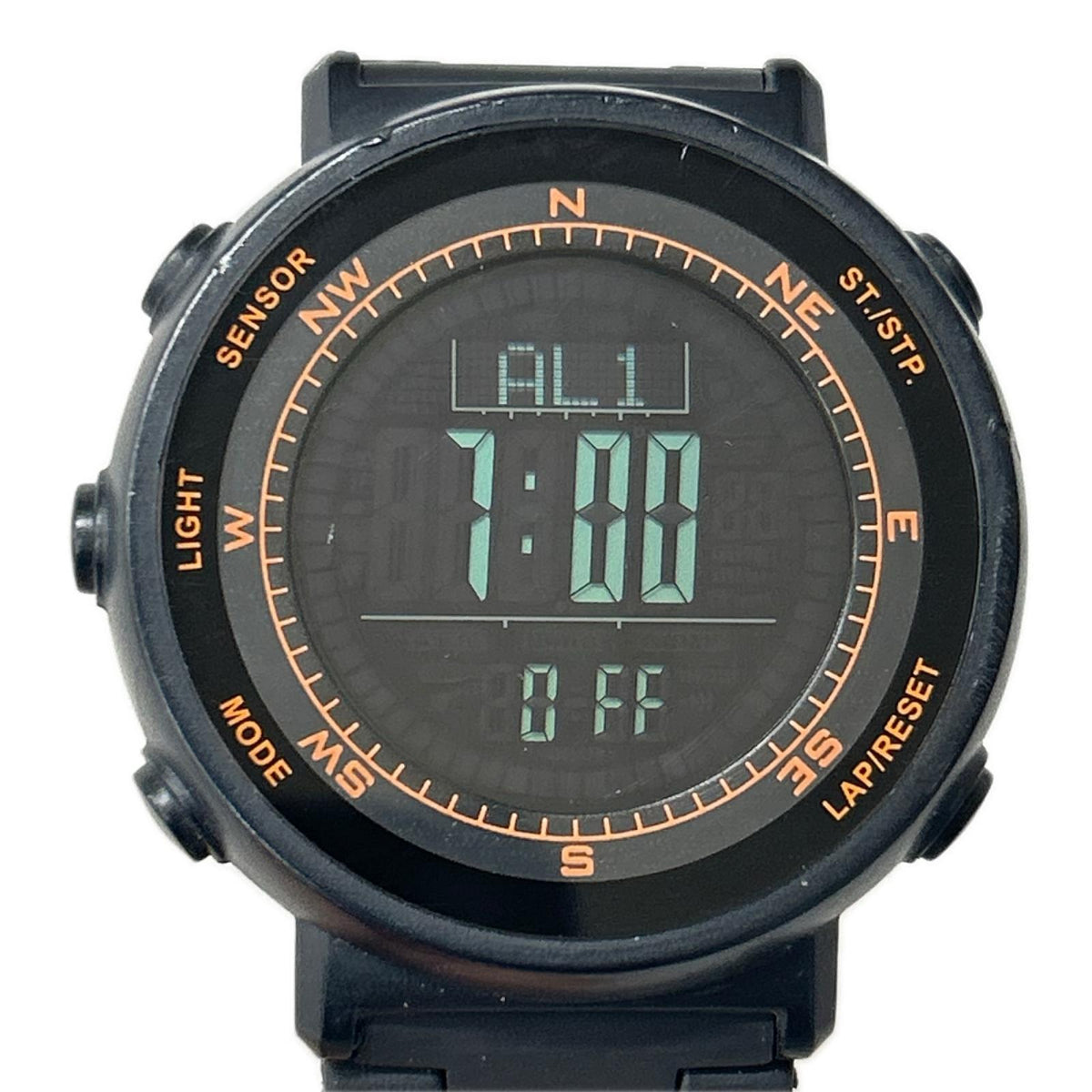腕時計 スイス製 lad weather ブラック オレンジ ブラック