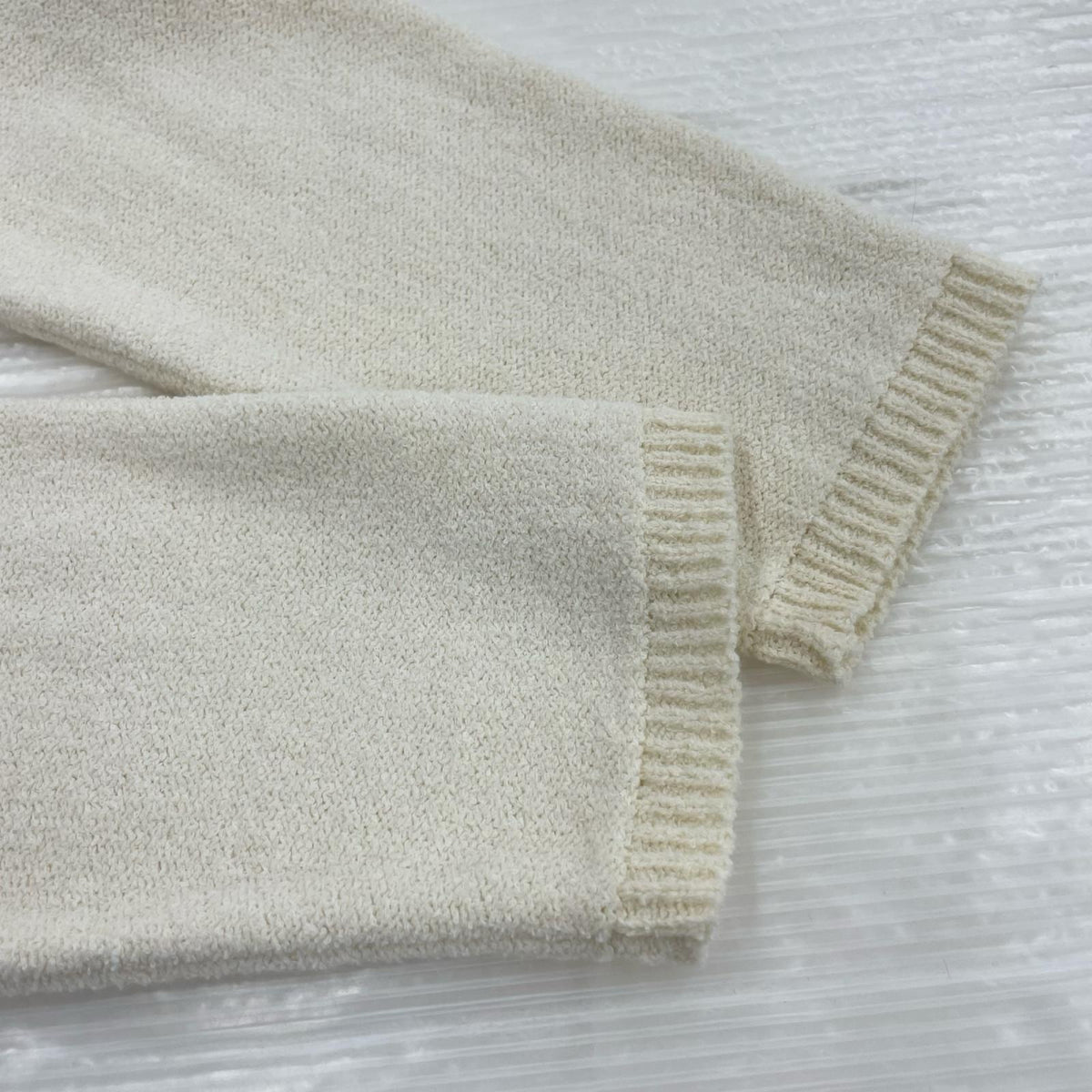テーラードジャケット LARDINI KNITWEAR ニットテーラードジャケット XS 白 ホワイト