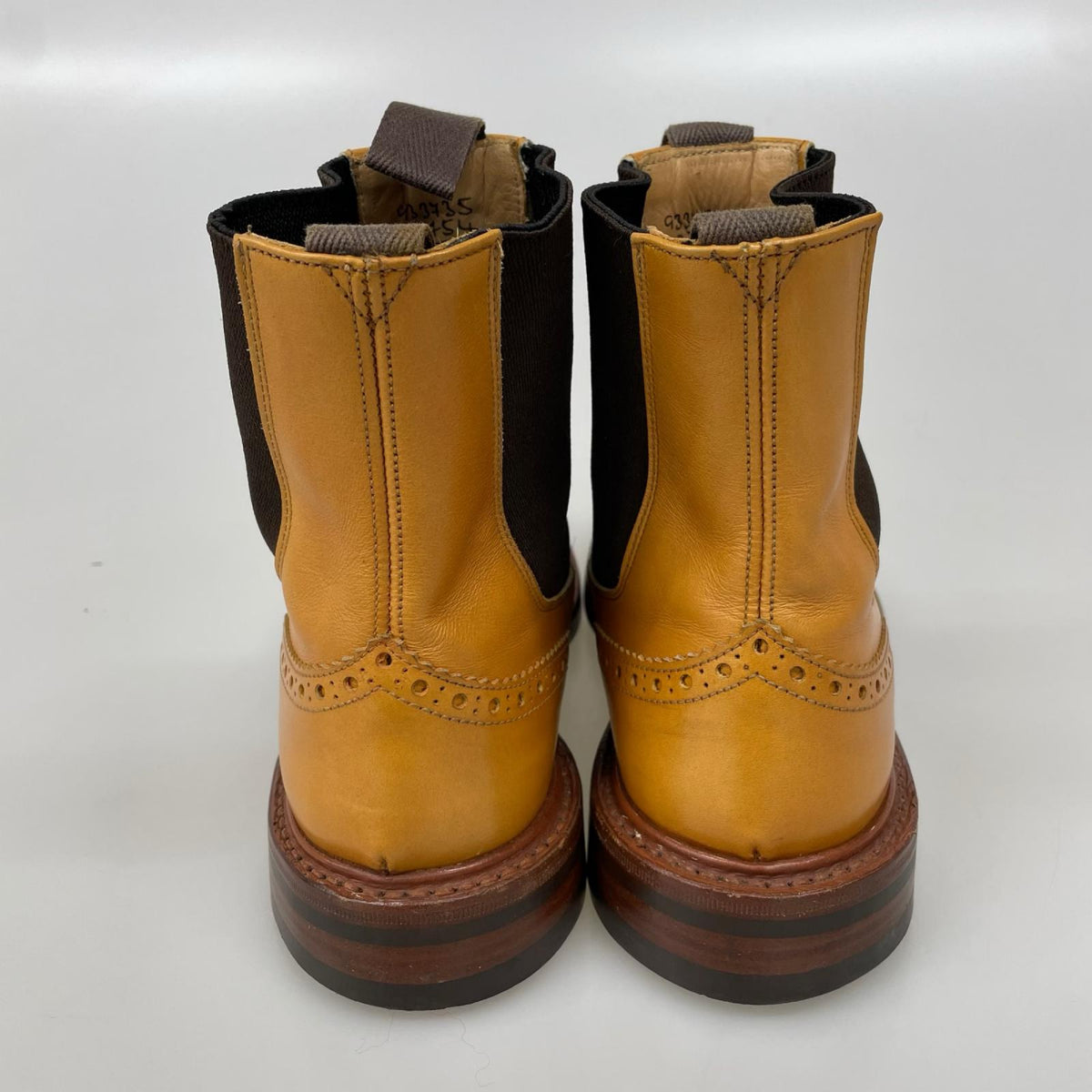 ブーツ Tricker's M2754 HENRY 1001 BURNISHED ウイングチップ サイドゴアブーツ ブラウン