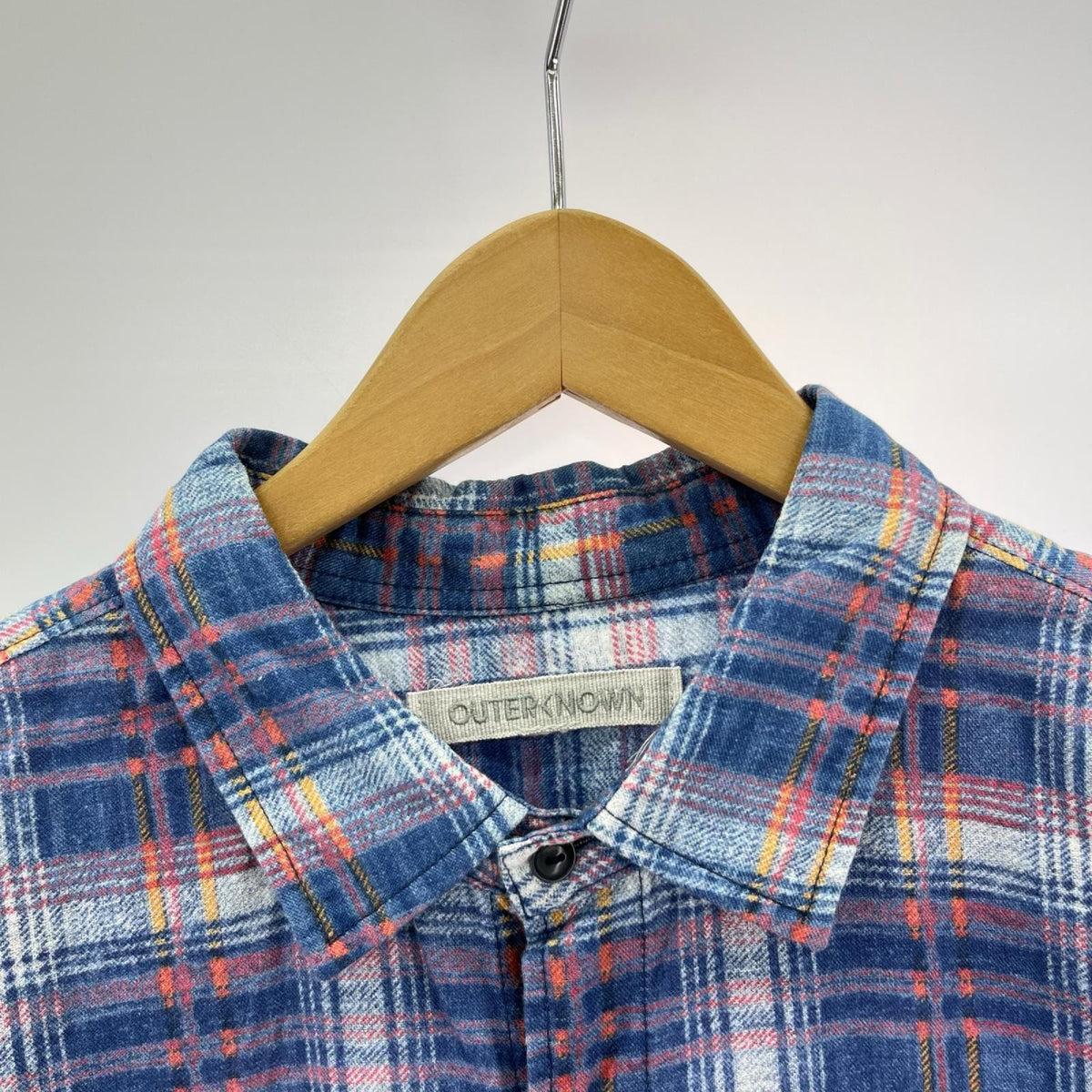 長袖シャツ L/Sチェックシャツ M ネイビー