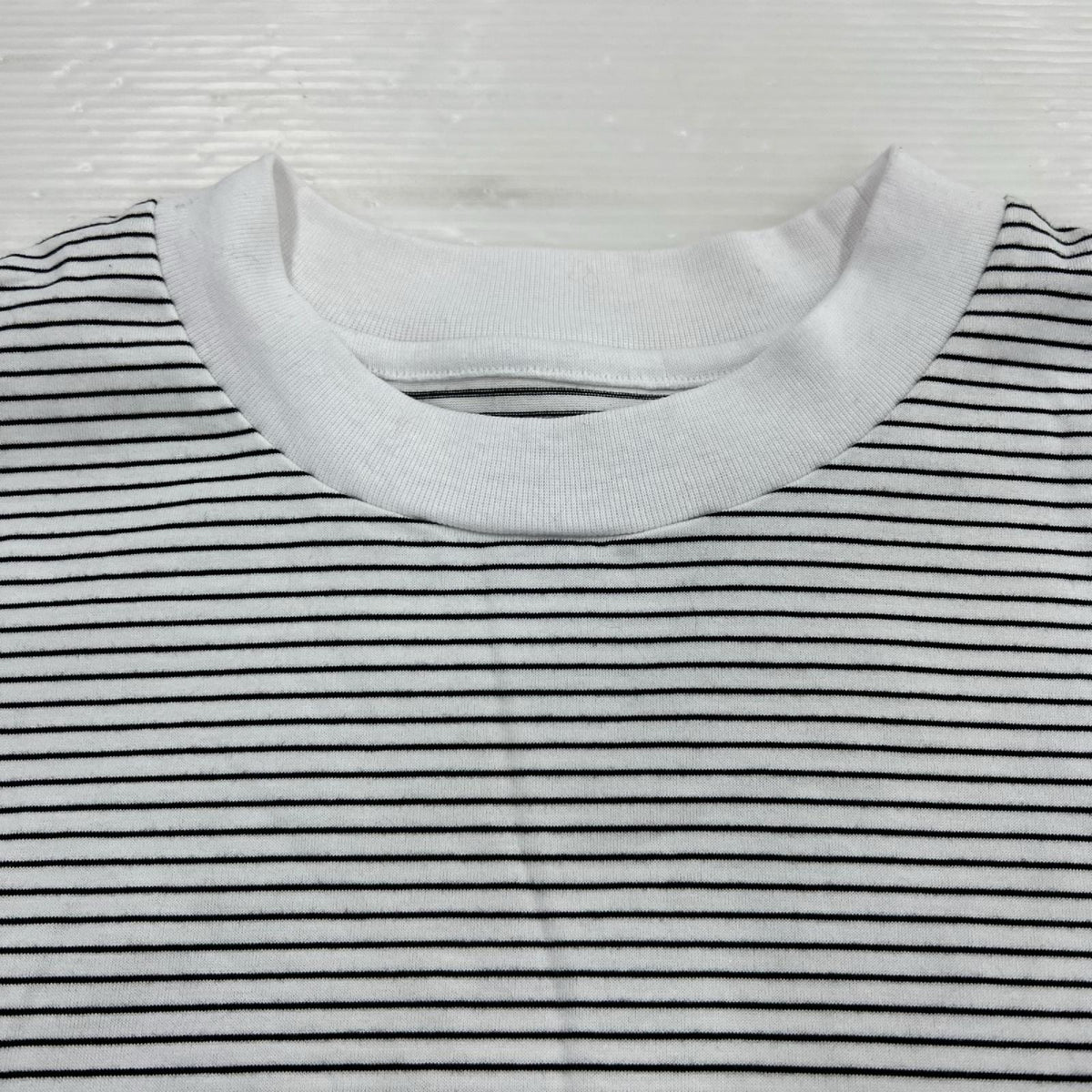 半袖Tシャツ ドローコードボーダーS/Sカットソー ホワイト フリー