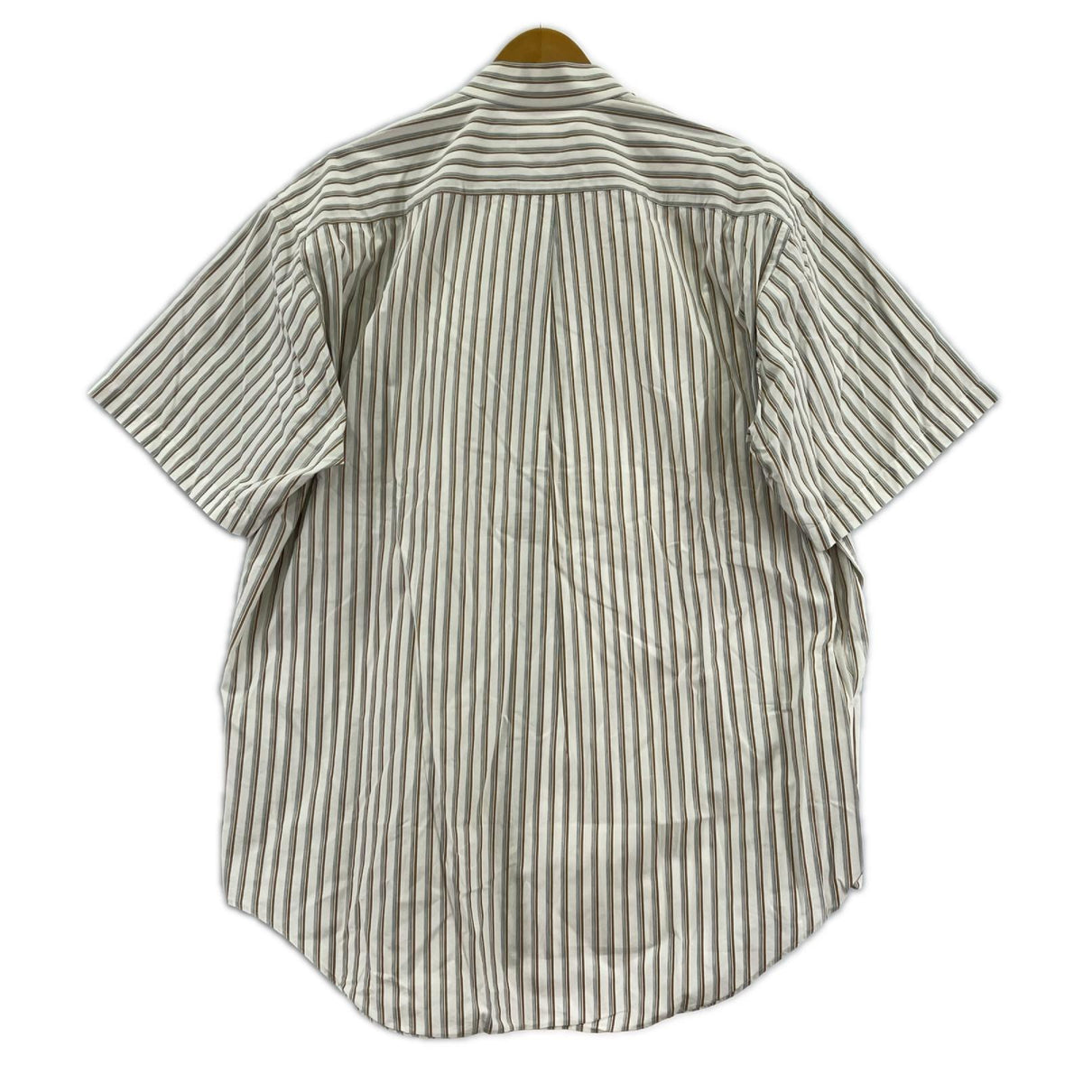 半袖シャツ 80s~90s imタグ ノーカラーストライプシャツ L