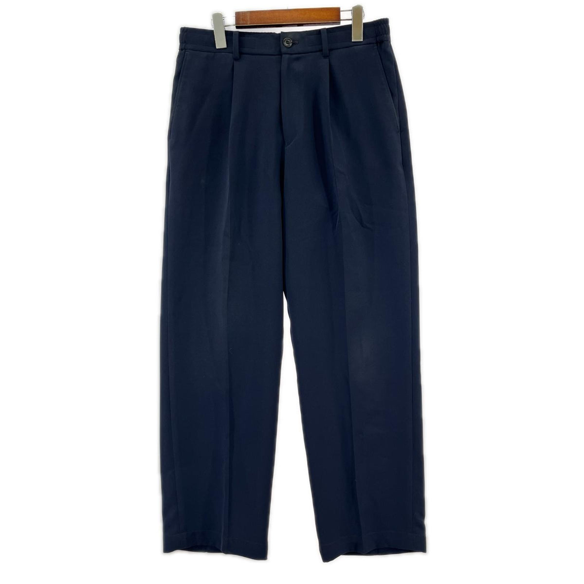パンツ WIDE TAPERED EASY SLACKS ネイビー 38