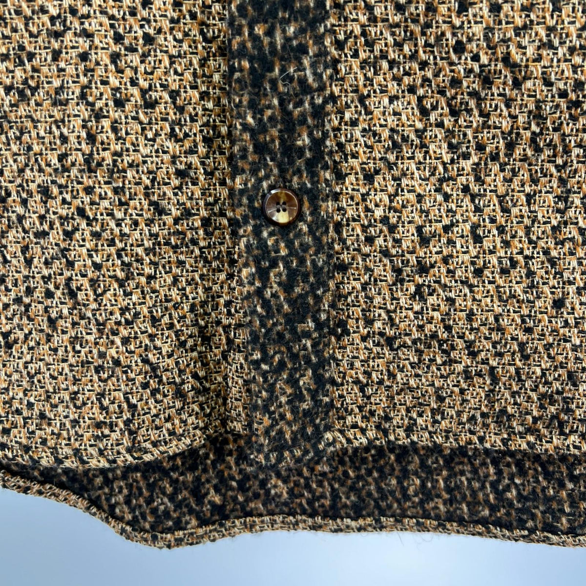 ジャケット FRANK LEDER TWO SIDED BROWN WOOL SHIRT ブラウン