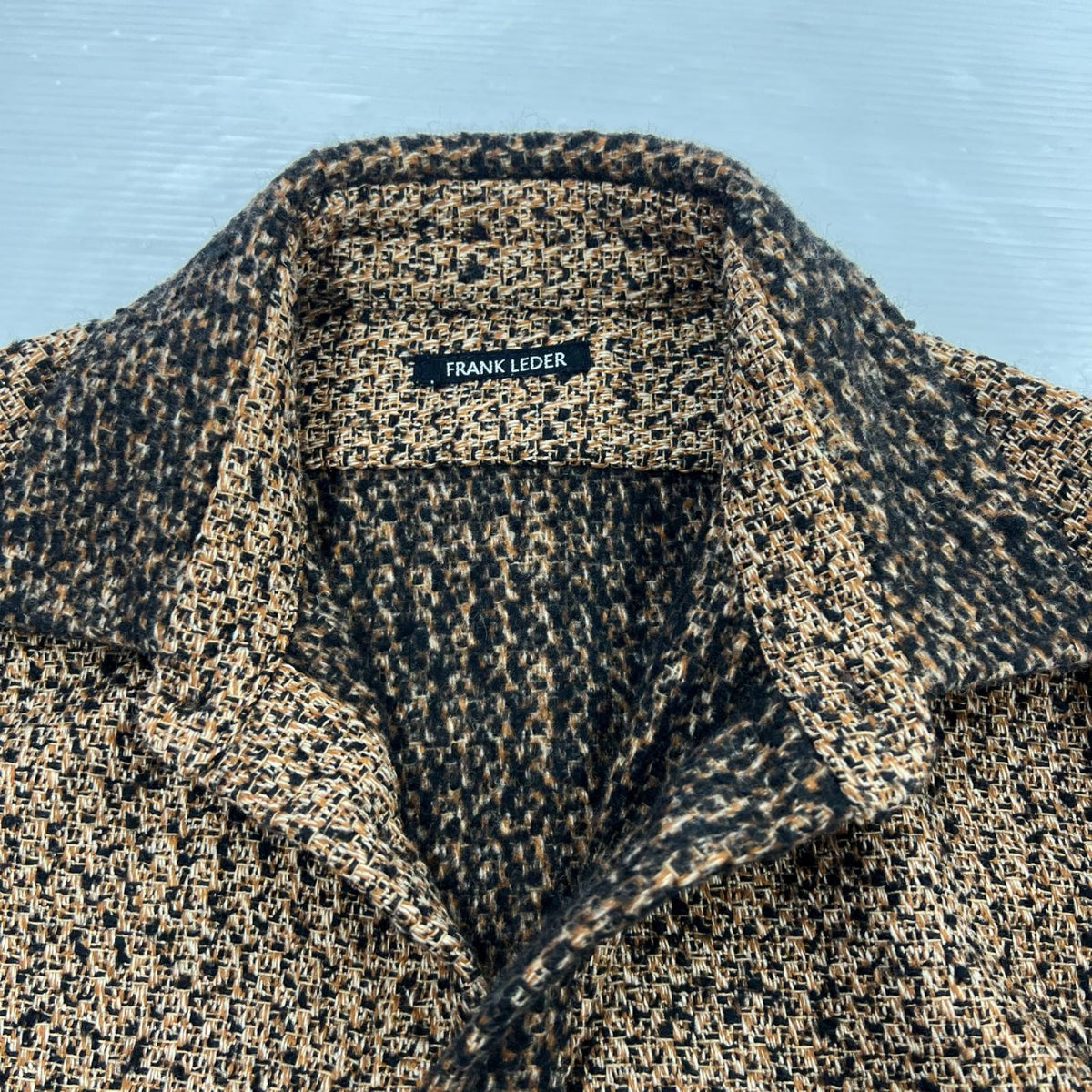 ジャケット FRANK LEDER TWO SIDED BROWN WOOL SHIRT ブラウン