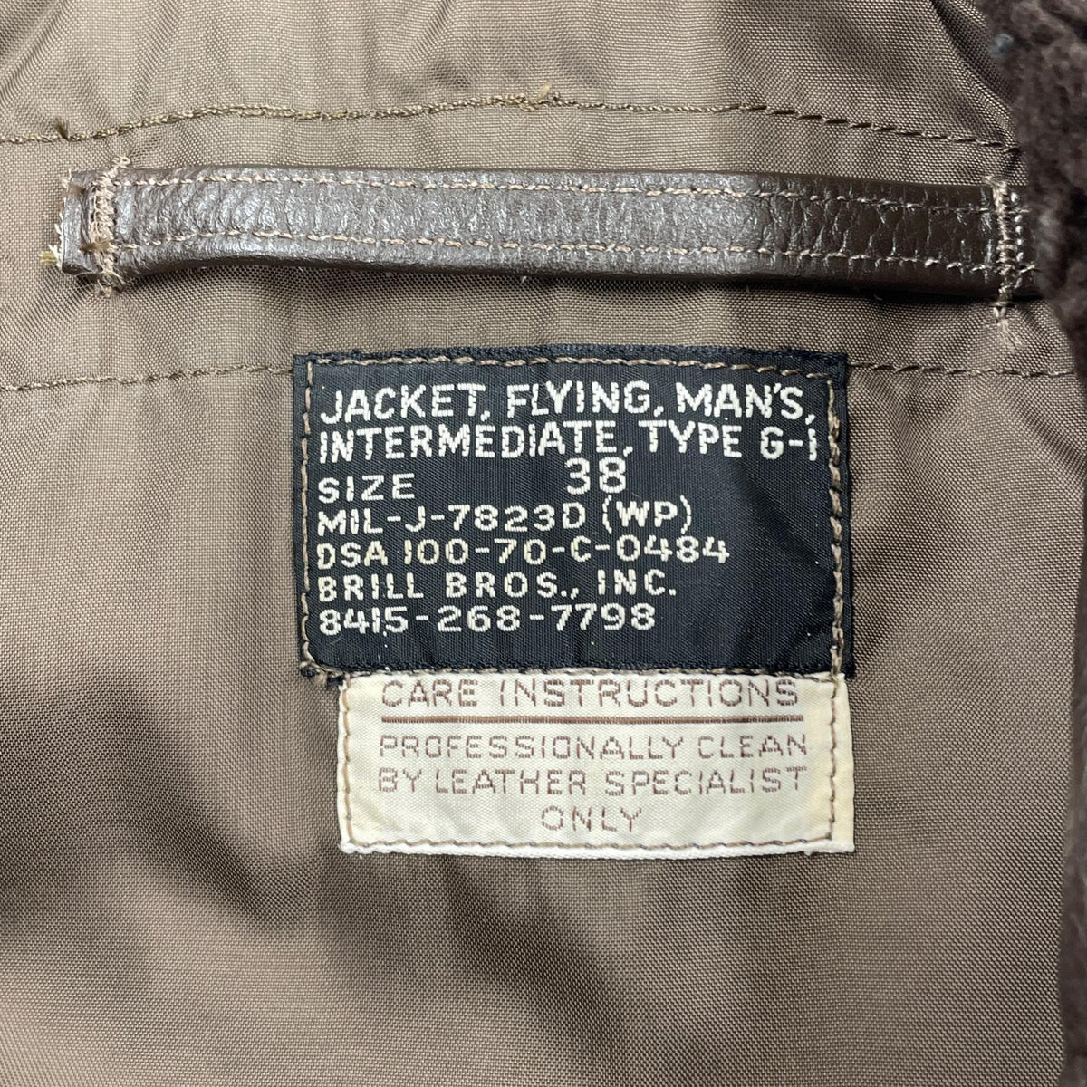 ジャケット 70s U.S.NAVY TYPE G-1 38 茶 ブラウン