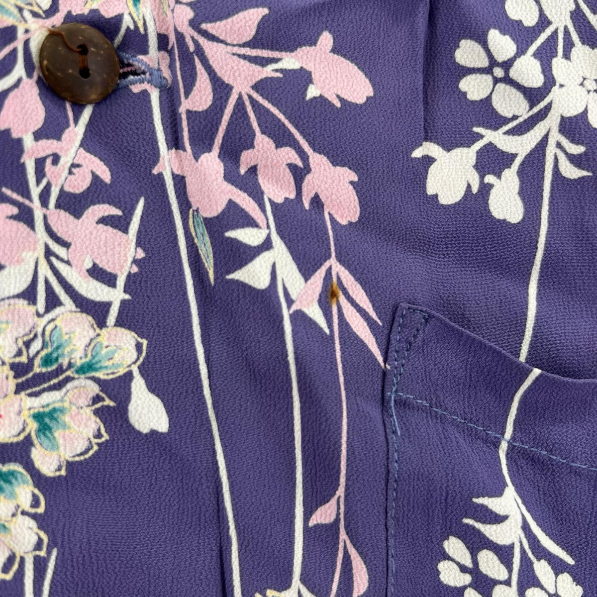 半袖シャツ しだれ桜 L L パープル