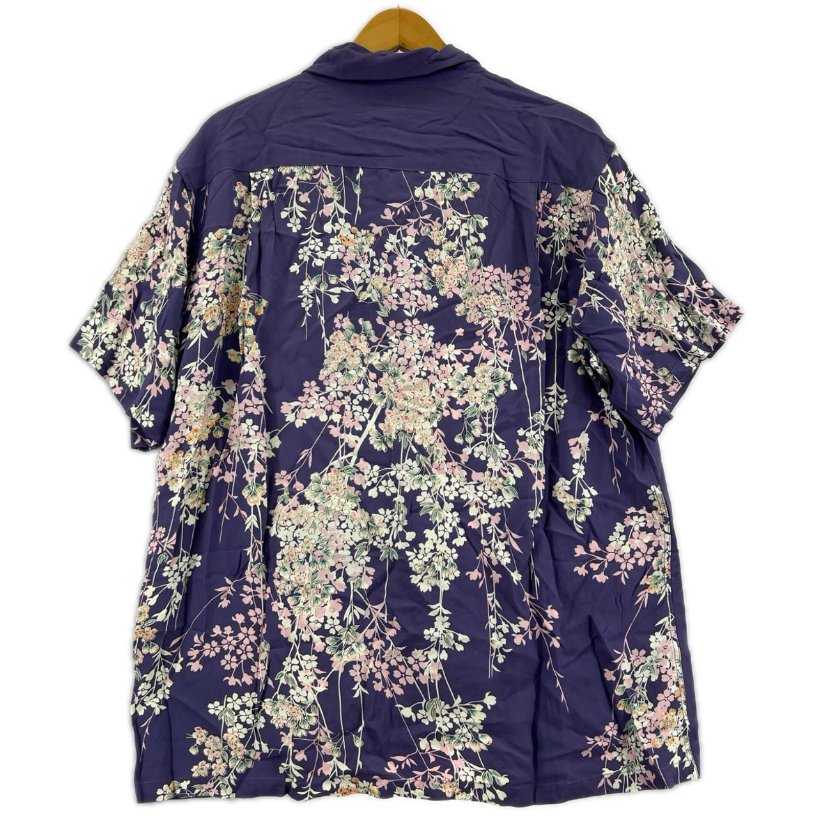 半袖シャツ しだれ桜 L L パープル