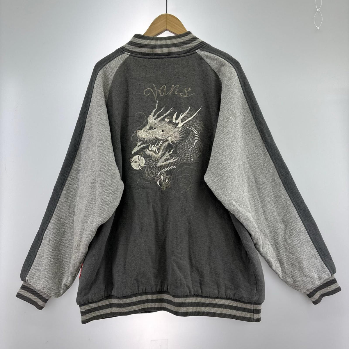ジャケット 旧タグ スタジャン 龍刺繍 L GRY L グレー