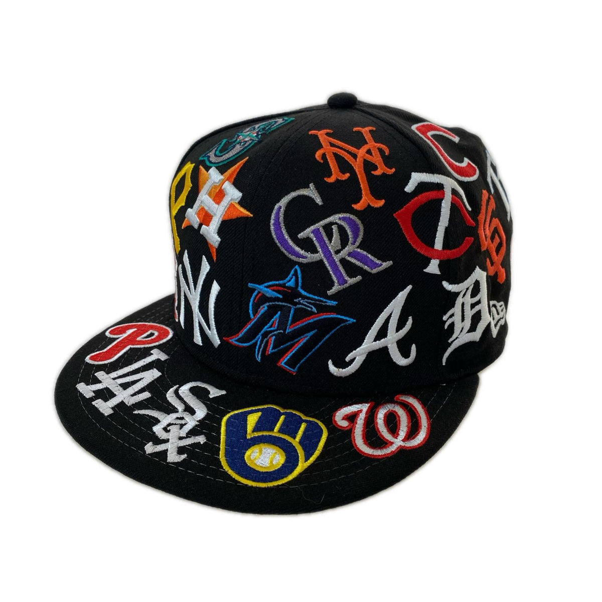キャップ NEW ERA MLB マルチロゴ刺繍 キャップ ブラック ブラック