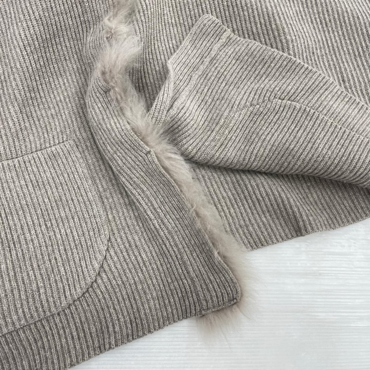 カーディガン カシミヤ ニットポンチョ (M) M ベージュ