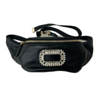 ショルダーバッグ ROGER VIVIER クリスタルバックルレザーバック ブラック