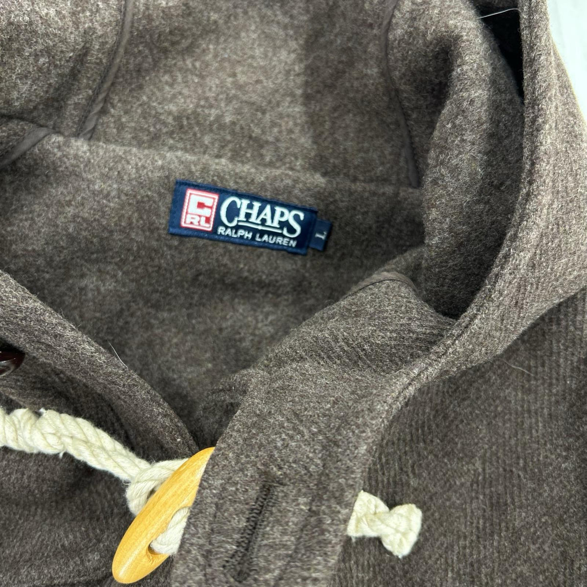 その他アウター 90s ヘリンボーン織 ダッフルコート BRW L L ブラウン