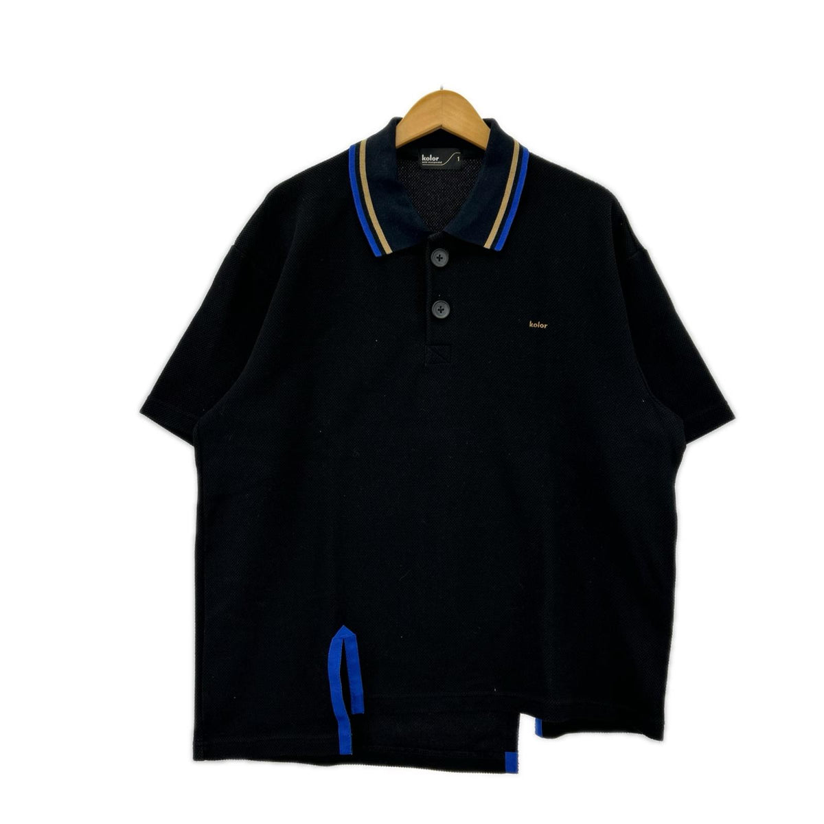 ポロシャツ 20SS ビッグ鹿の子ポロシャツ BLK 1 ブラック