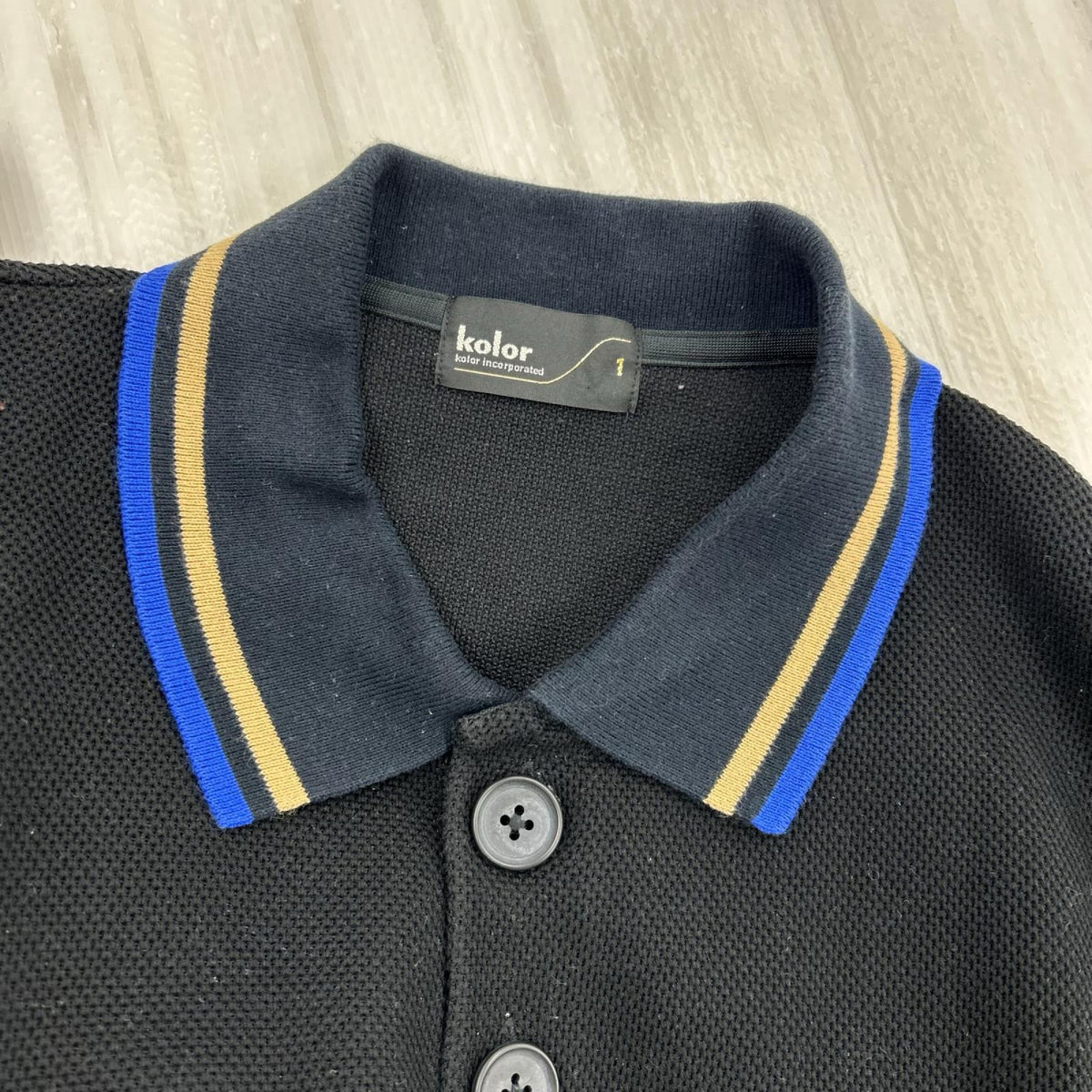 ポロシャツ 20SS ビッグ鹿の子ポロシャツ BLK 1 ブラック