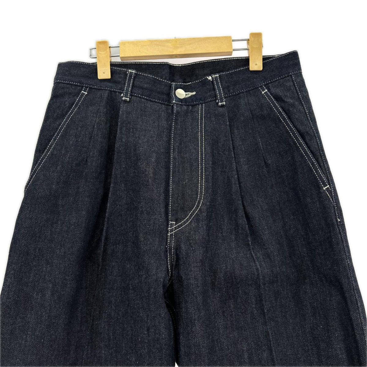 デニムパンツ Selvage Denim Two Tuck Tapered Pant 1 ネイビー