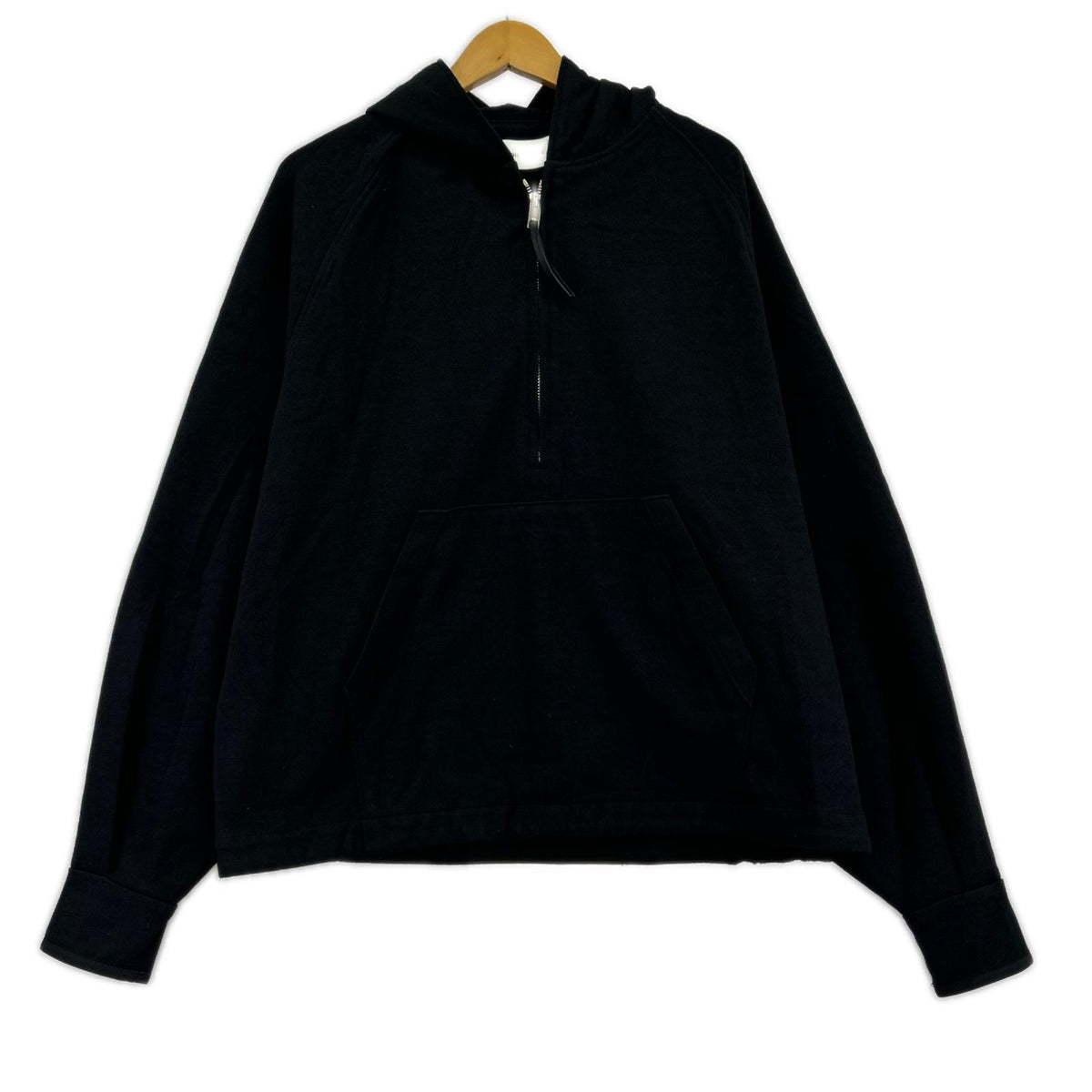 パーカー 23AW HALF ZIP HOODED PULLOVER 46 ブラック