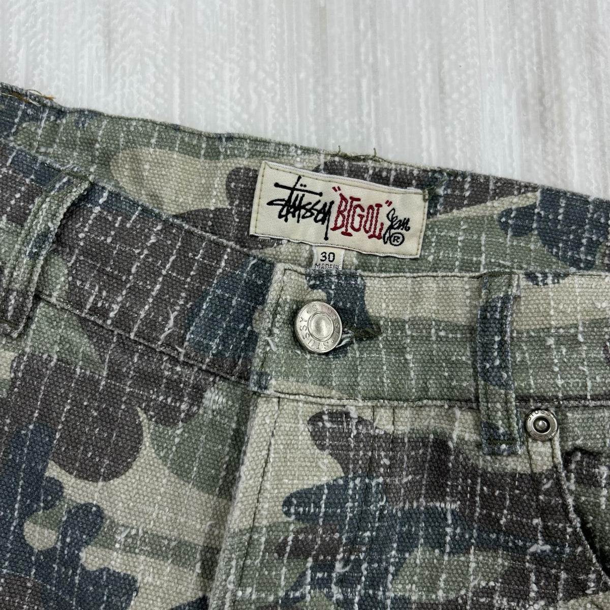 パンツ BIG OL' JEAN CAMO CANVAS NEEDLE PUNCH 30