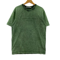 半袖Tシャツ オーバーダイ ロゴ Tシャツ 緑 (S) S グリーン