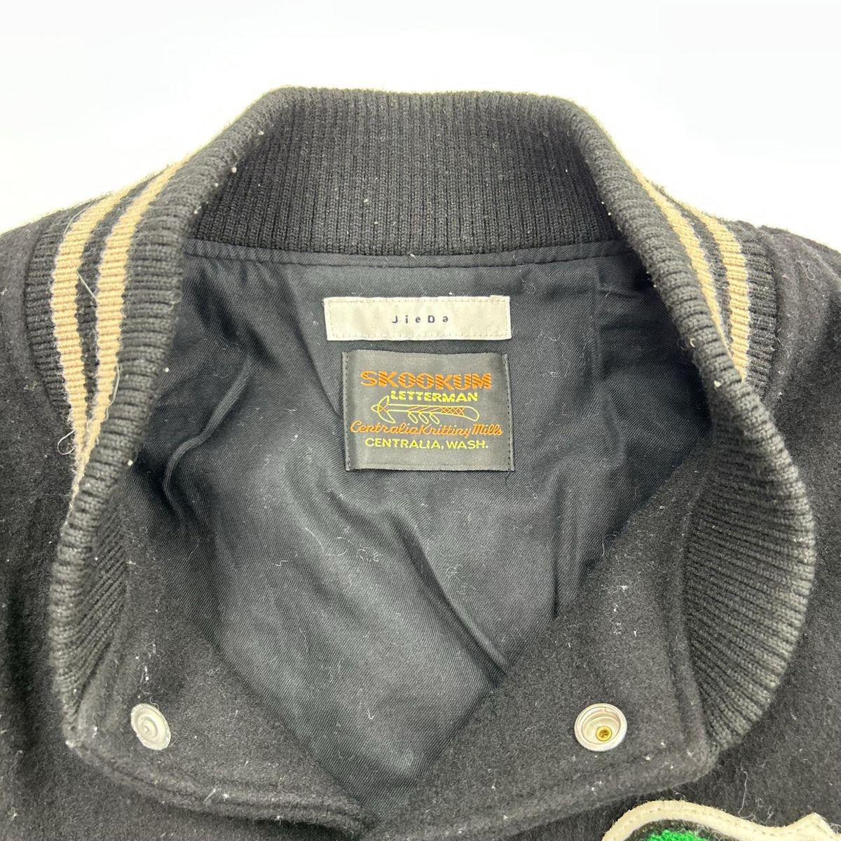 ジャケット 22AW SKOOKUM袖レザースタジャン 2 ブラック