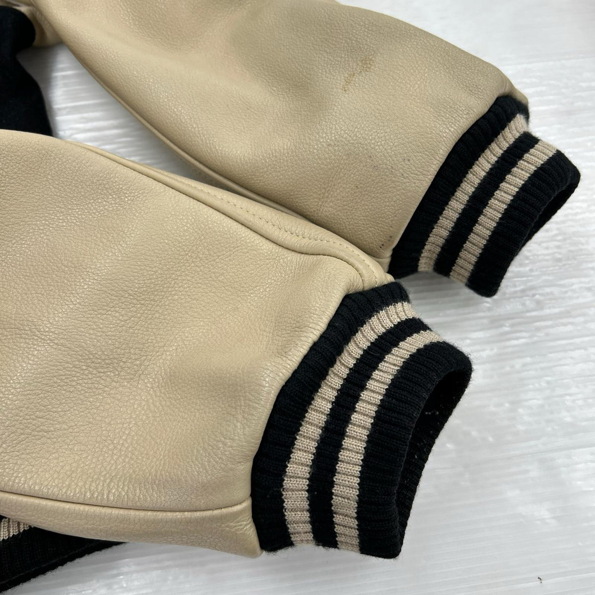 ジャケット 22AW SKOOKUM袖レザースタジャン 2 ブラック