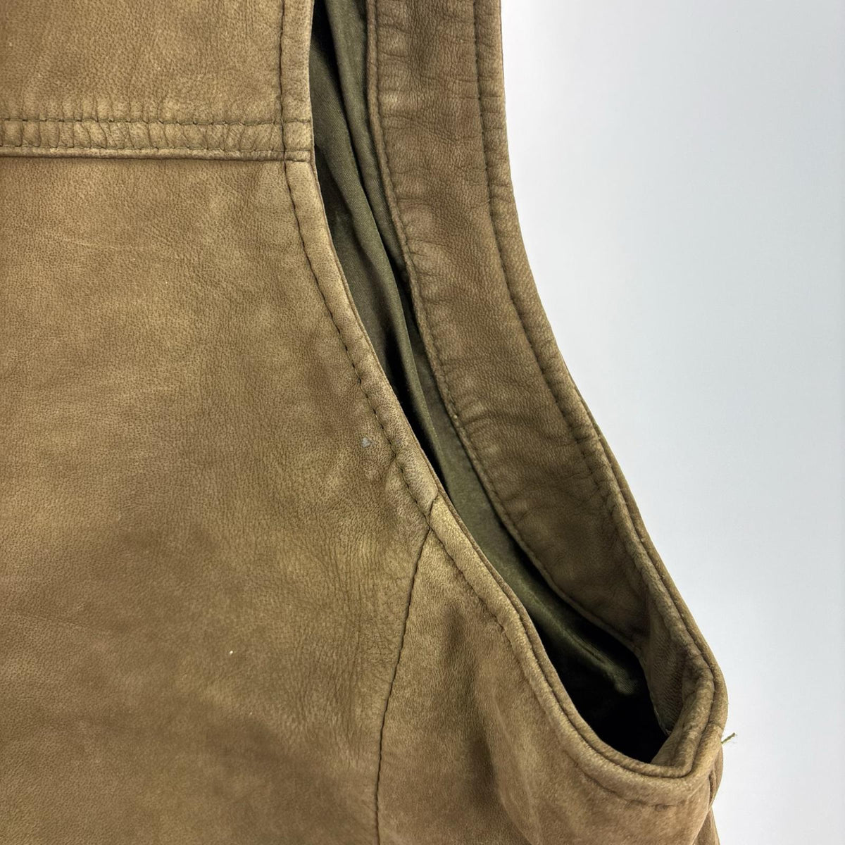 長袖シャツ ラムレザー RASCHER KHK 29 ブラウン