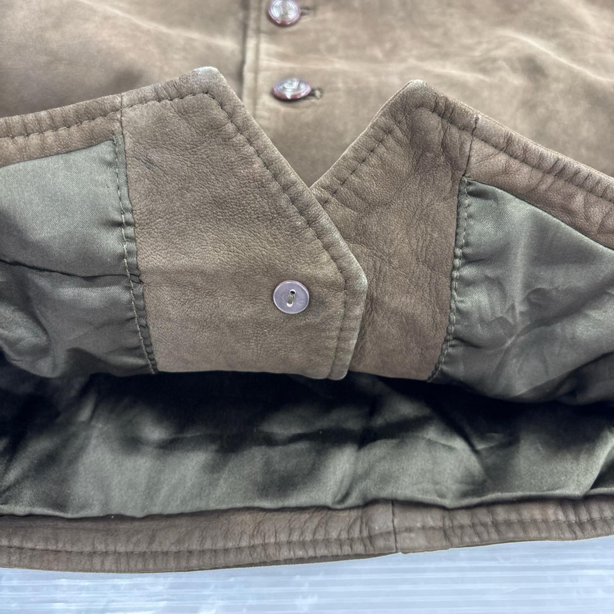 長袖シャツ ラムレザー RASCHER KHK 29 ブラウン