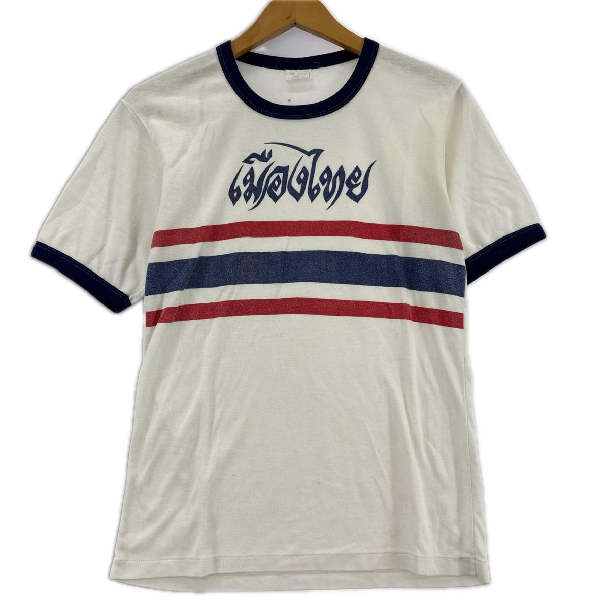 半袖Tシャツ 80S THAILAND リンガーT WHT L L ホワイト