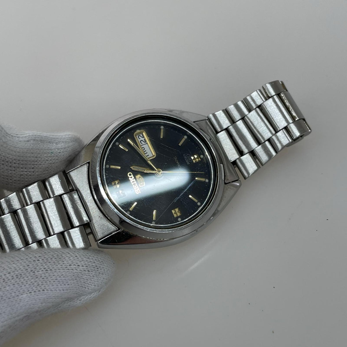 腕時計 SEIKO5 自動巻き ブラック