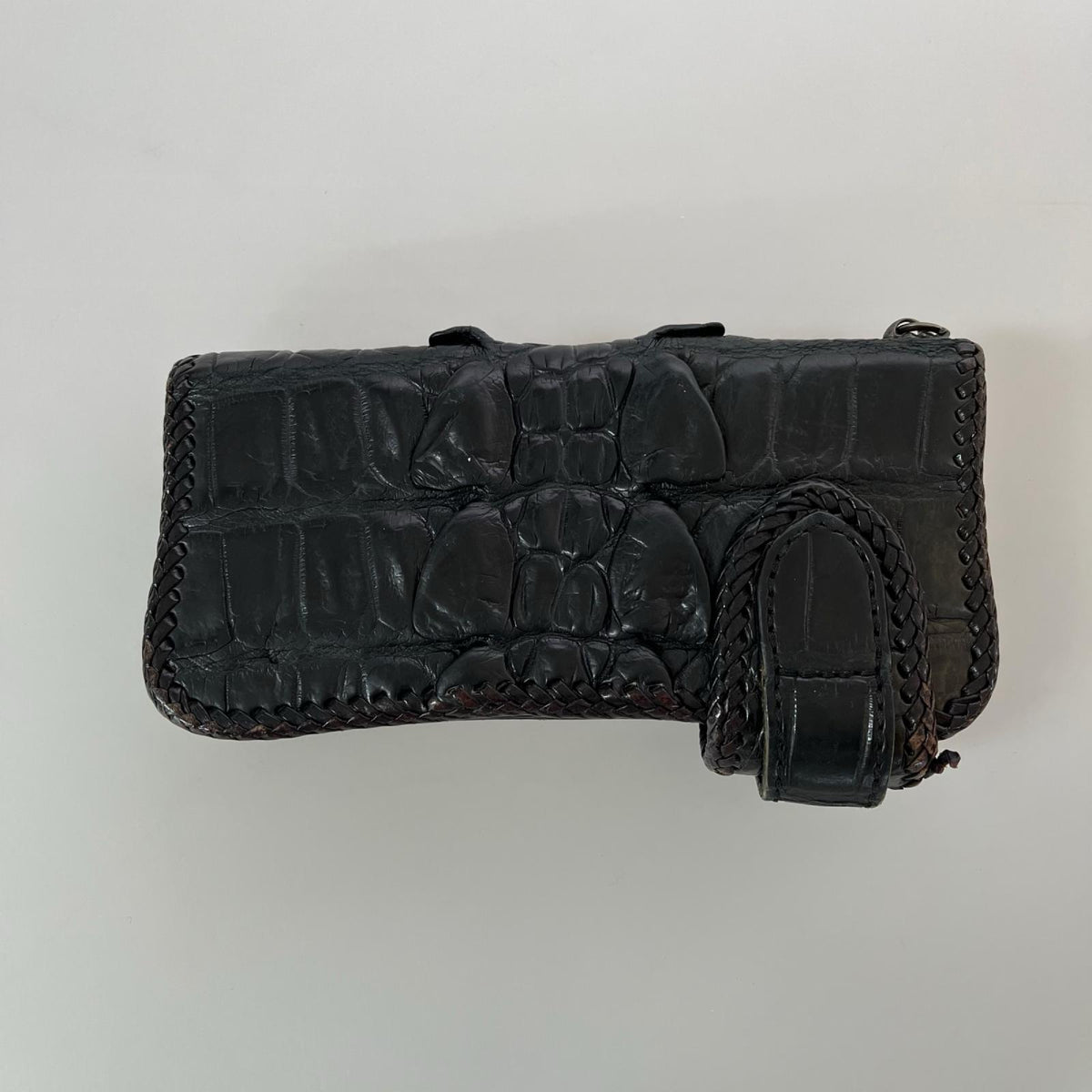 長財布 MUDMONKEY クロコ 長財布 ブラック