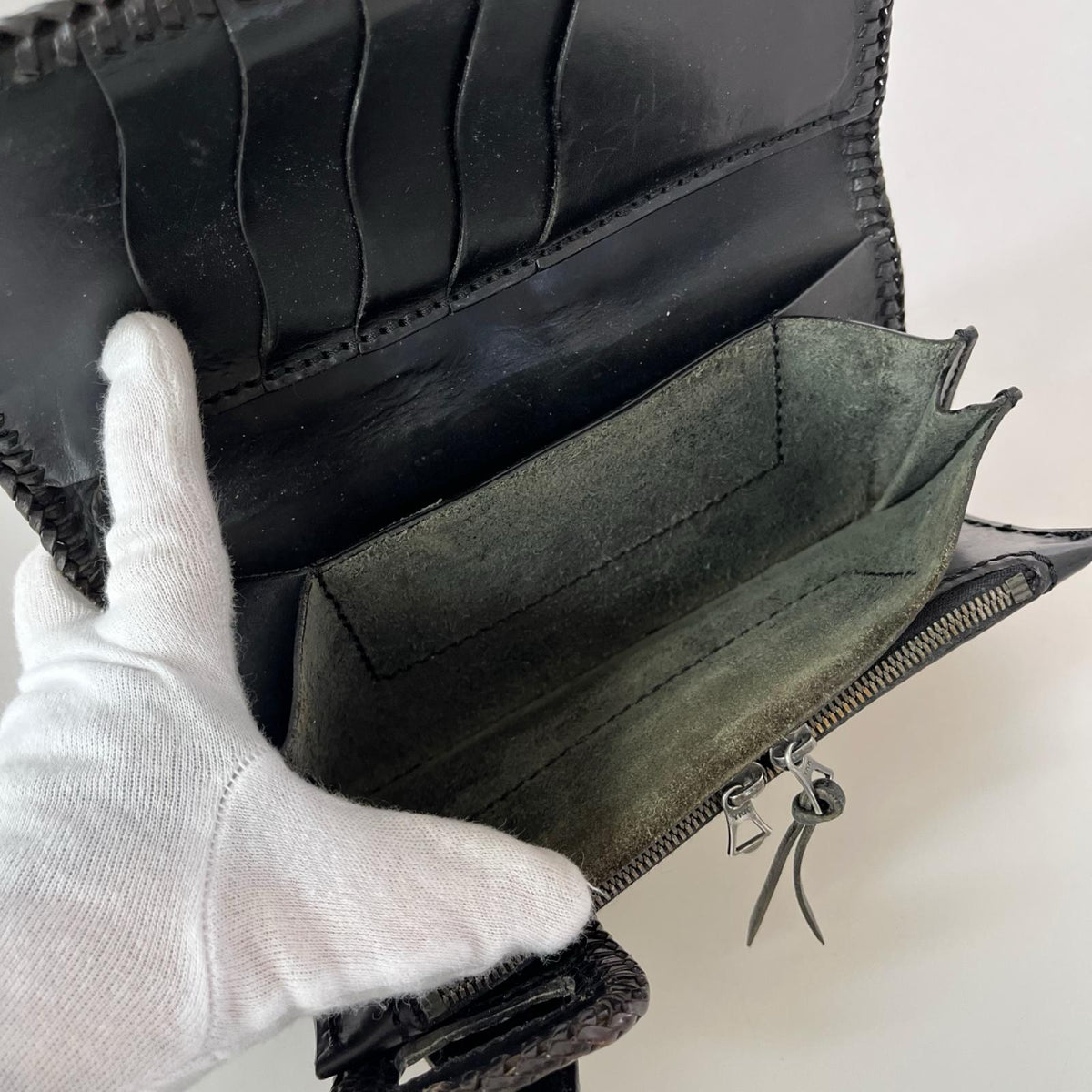 長財布 MUDMONKEY クロコ 長財布 ブラック