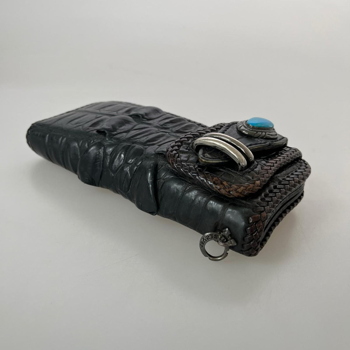 長財布 MUDMONKEY クロコ 長財布 ブラック