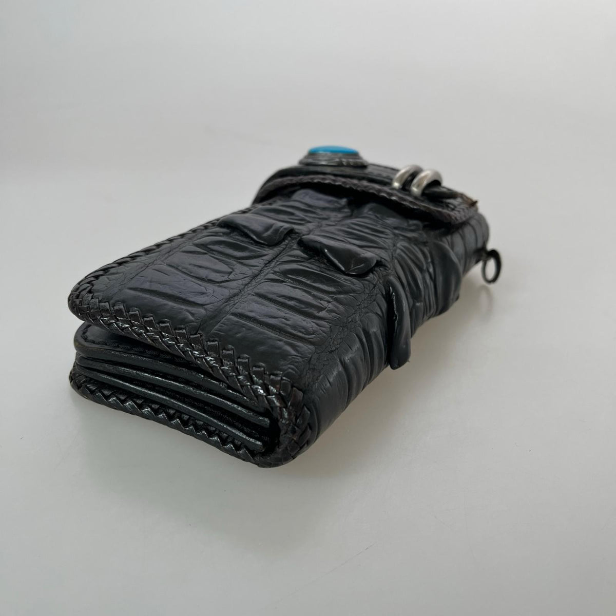 長財布 MUDMONKEY クロコ 長財布 ブラック