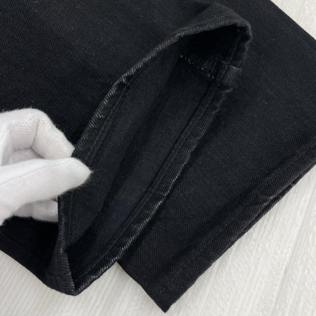 デニムパンツ cantate 23AW Denim Tapered Trousers ブラック
